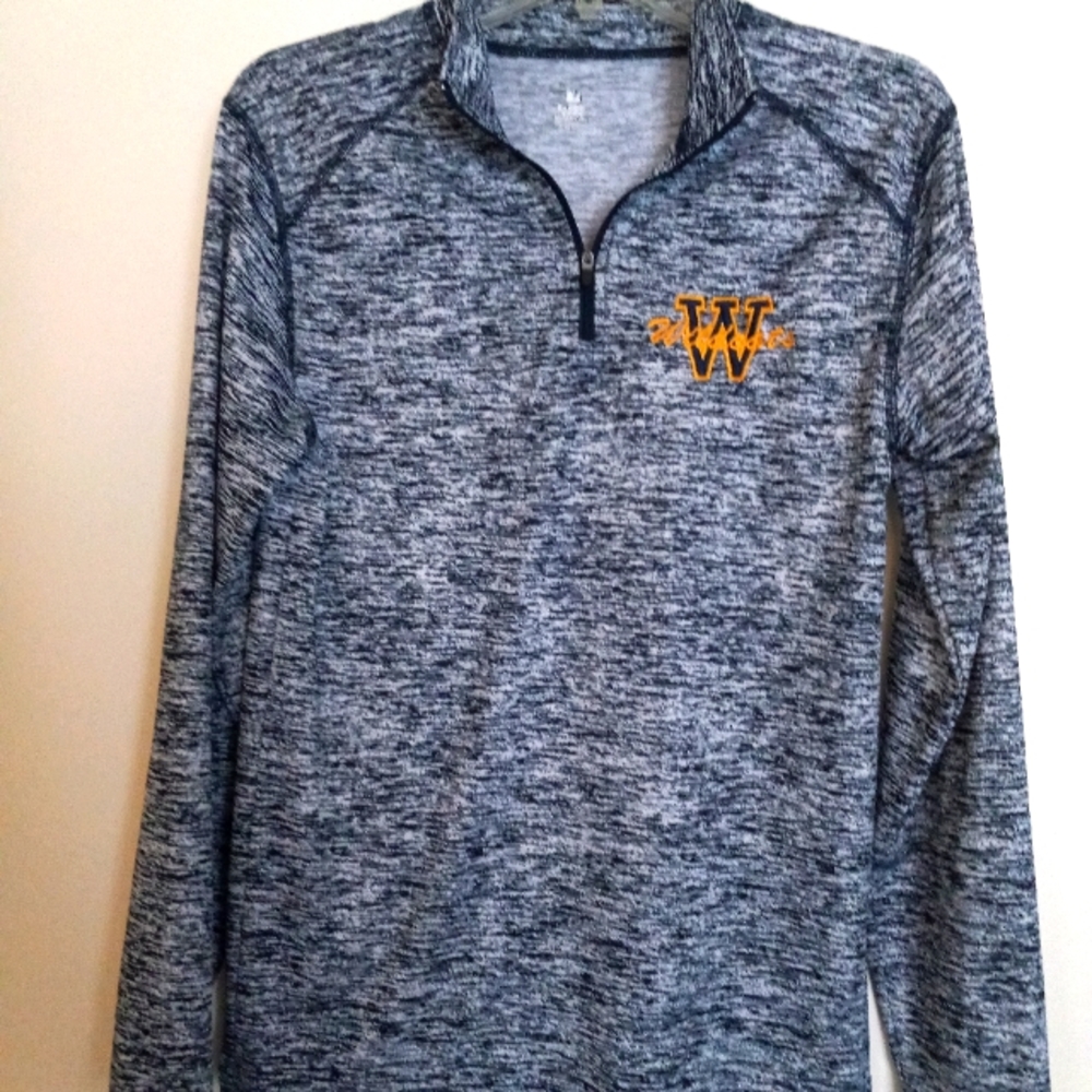 WILDCATS Bagger sports  1/4 zip athletic top Size Small blue
